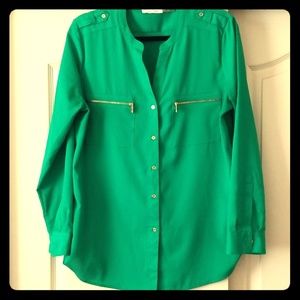 Green xl Calvin Klien womens button down